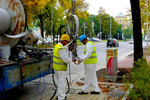 Csatorna-felújítás Eger belvárosában SPRTM EX eljárással